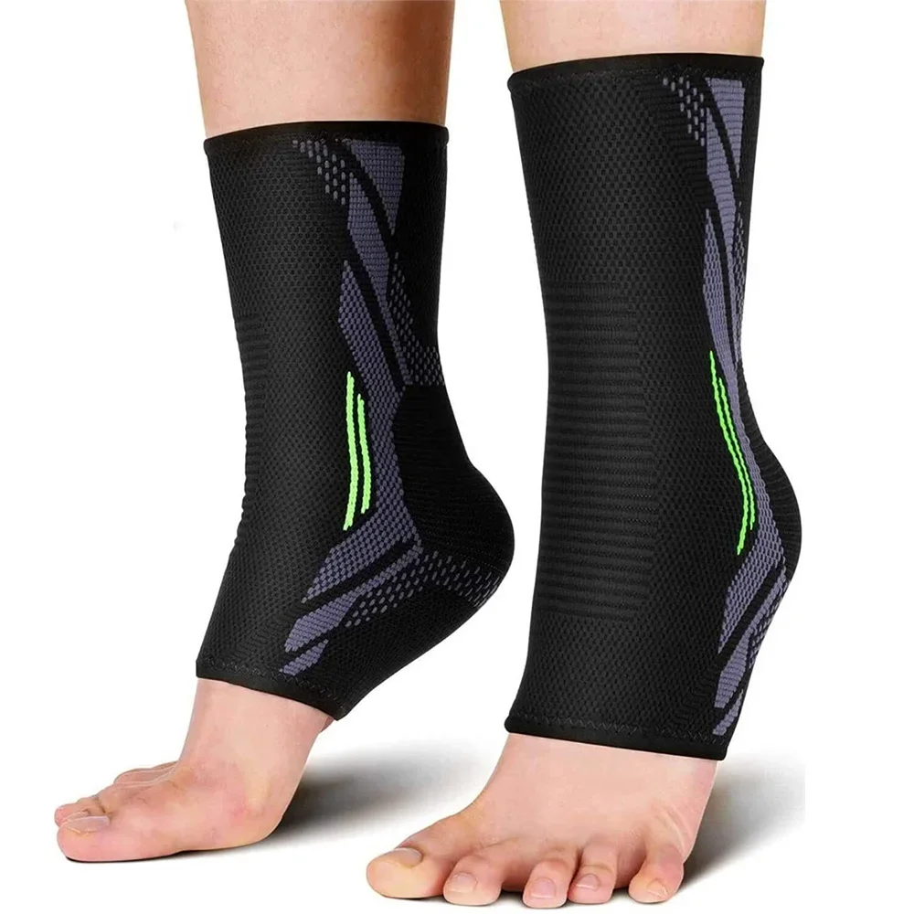 Sports Ankle Brace Compression Sleeves Plantar Fasciitis Sock for Achilles Tendonitis Joint Pain Reduces Swelling Heel Spur Pain