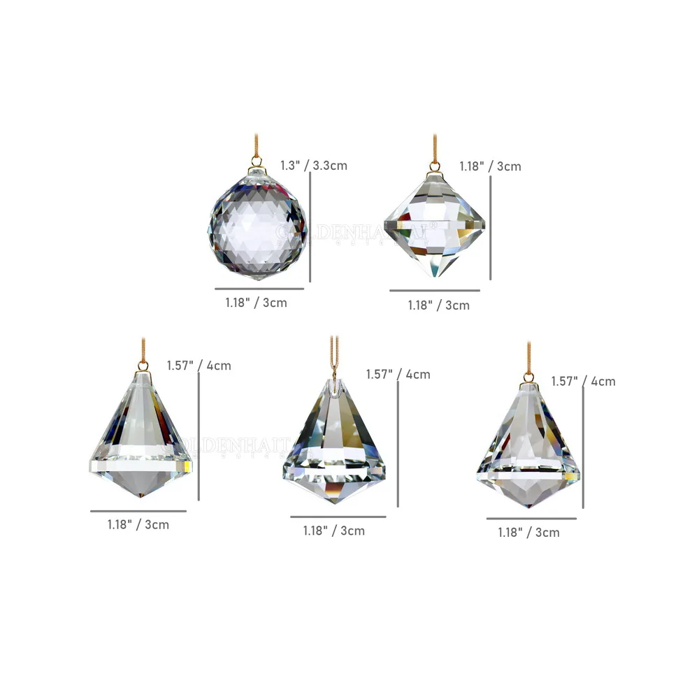 1Pcs Crystal Hanging Ball Clear Cut Faceted Glass Diamond Prisms Pendant Shinning Suncatcher Bead Curtain Art For Chandelier DIY