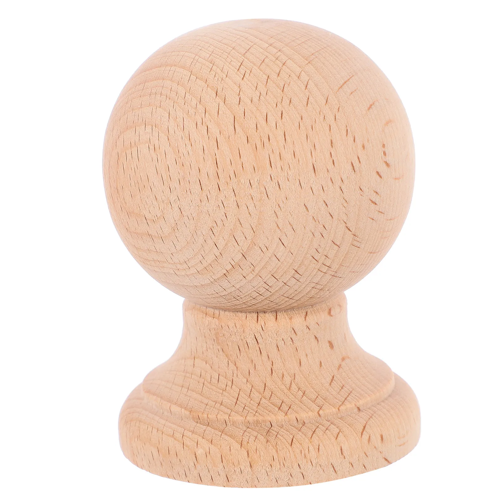 Unfinished Hardwood Ball Finials Solid Wood Decorative Bed Post Staircase Finials DIY Crafts Wooden Home Decor