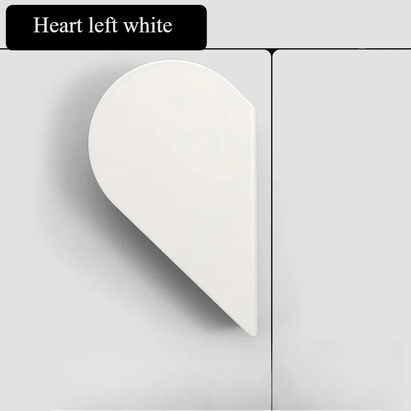 Modern Simple Morandi Color Heart-Shaped Butterfly Wardrobe Cabinet Door Small Handle Hardware for Home Decor