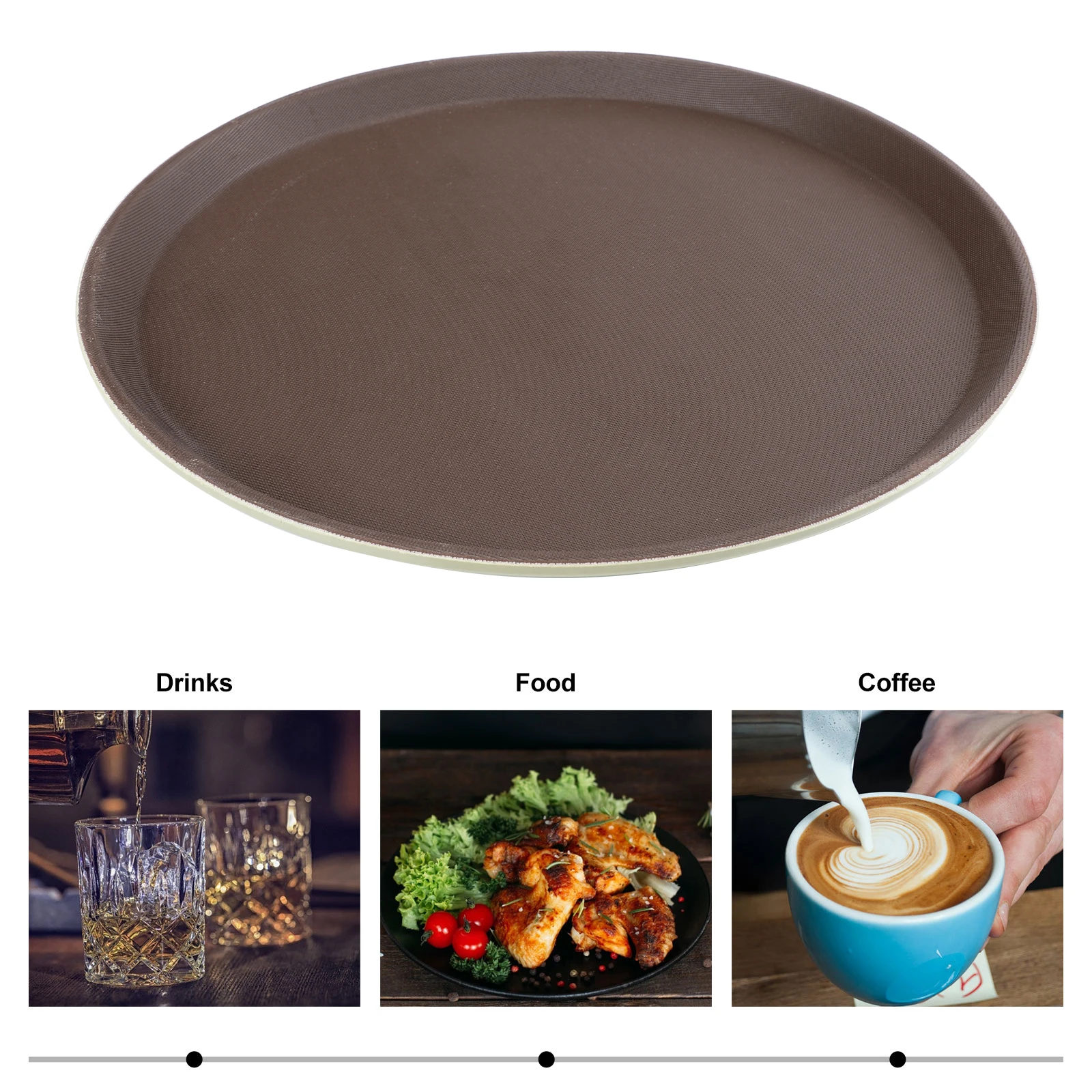 

Non slip Melamine Tray Food Serving Hotel Restaurants Tea Snacks Cakes Bread Storage Practical Kitchen Bar