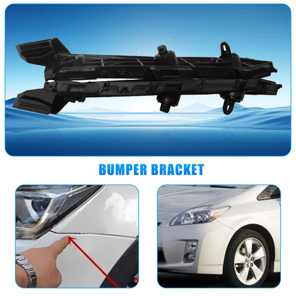 For Toyota Prius 2010-2015 Front Bumper Bracket Retainer LH & RH Pair Set 5211547020 5211547040 5211547041 5211647020 5211647040 view 5