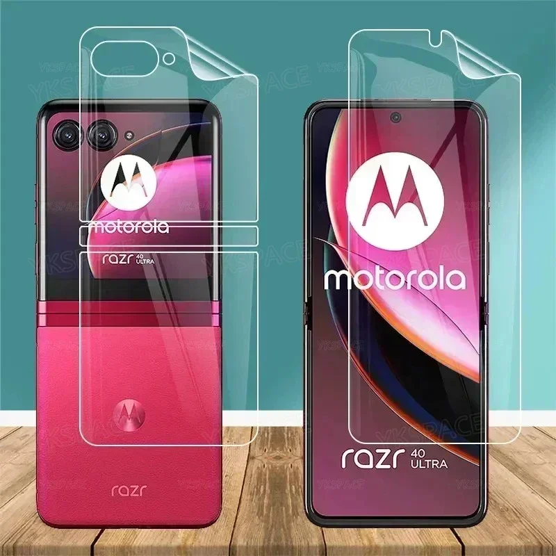 Matte HD Clear Soft Hydrogel Film For Motorola Moto Razr 50 40 Ultra Plus 2024 2023 2022 Soft Screen Protector Anti Fingerprint image 2