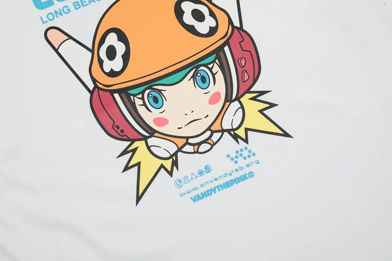 جديد فاندي HEP INK تي شيرت الأمريكية شارع العليا الكرتون رسالة مطبوعة قصيرة الأكمام الصيف فضفاضة عادية زوجين تي شيرت كامل