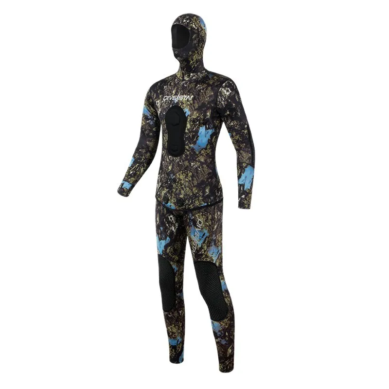 3MM/5MM/7MM Men Women Diving Suits Japanese and Korean Rubber Snorkeling Two-Piece Sets—Thermal Warm Thickened Free Diving Wetsu