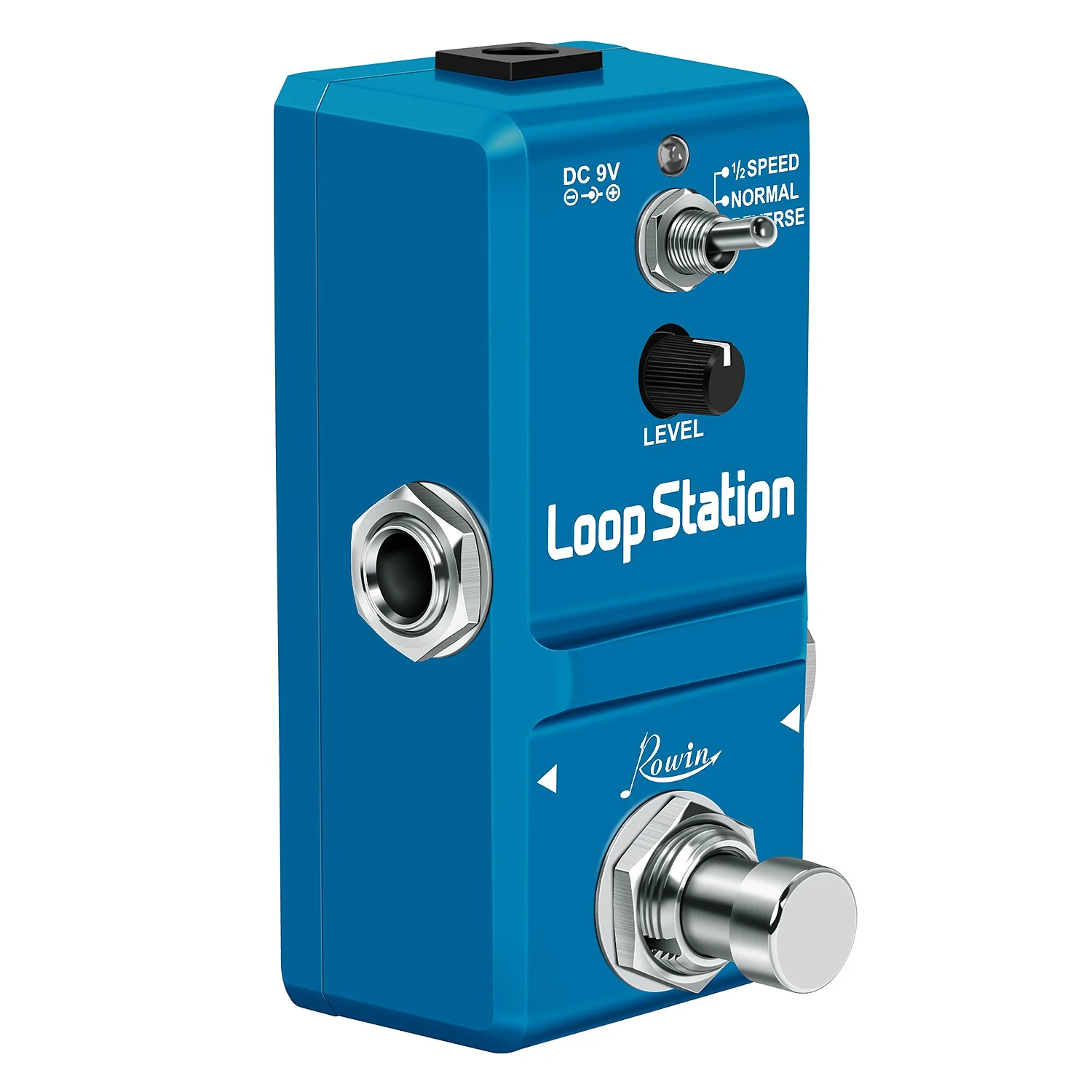 Rowin LN-332AS Loop Station Looper Guitar Effects Pedal Unlimited Overdubs 10 Minutes of Looping, 1/2 Time Reverse