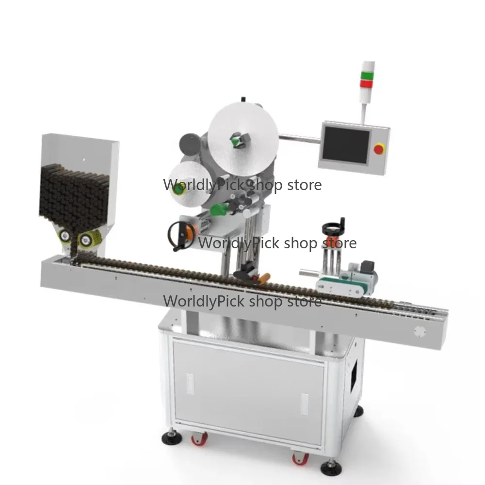Automatic Tube Labeling Machine Tube Labeler Tube Label Applicator with Feeder and Printer
