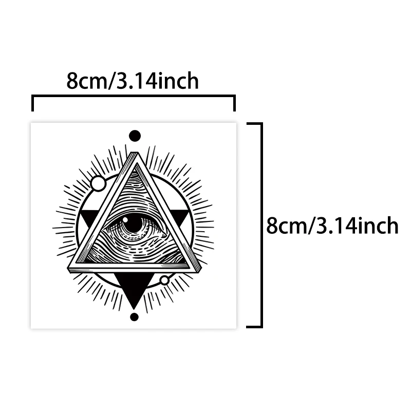 1Pc Eye of God Waterproof Temporary Tattoo Stickers, Long-lasting Waterproof for One to Two Weeks, Suitable for Plam, Arm, Leg.