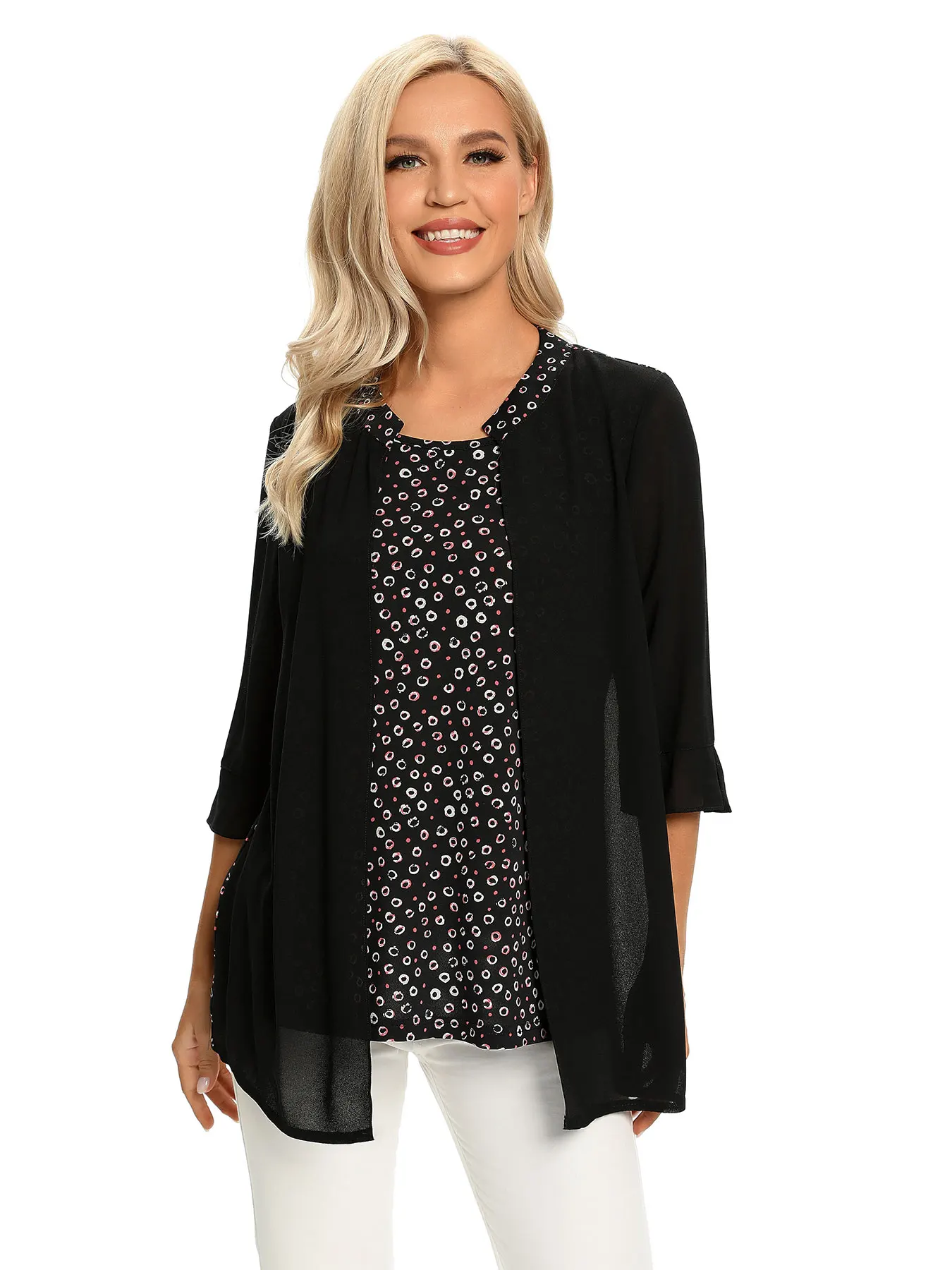 

Женский тканый модный повседневный топ на весну и осень