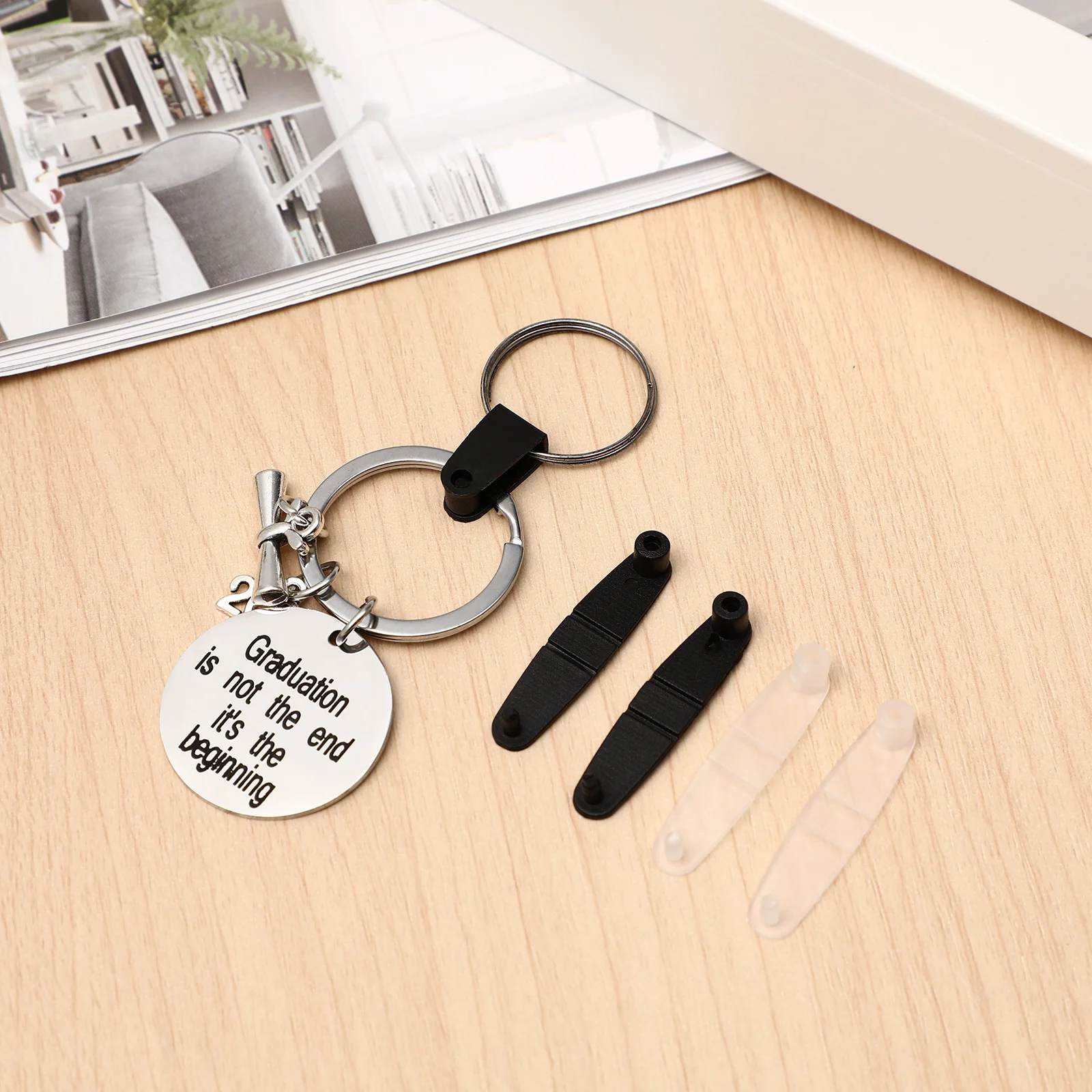 Plastic Snap Jump Ring Small Clip Keychain Rings Bulk Badge Strap Clips Keyring Connect Mini Flexible Tag