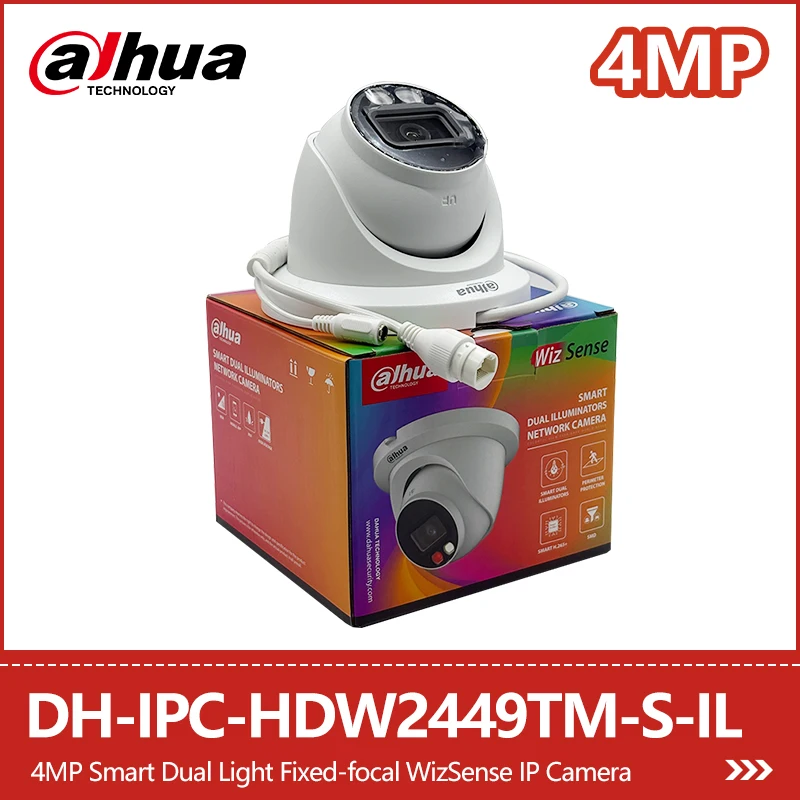 

Dahua 4MP 8MP 4K Dual Light IP Camera IPC-HDW2449TM-S-IL IPC-HDW2849TM-S-IL Human & Vehicle Detection Built-in Mic SD Card
