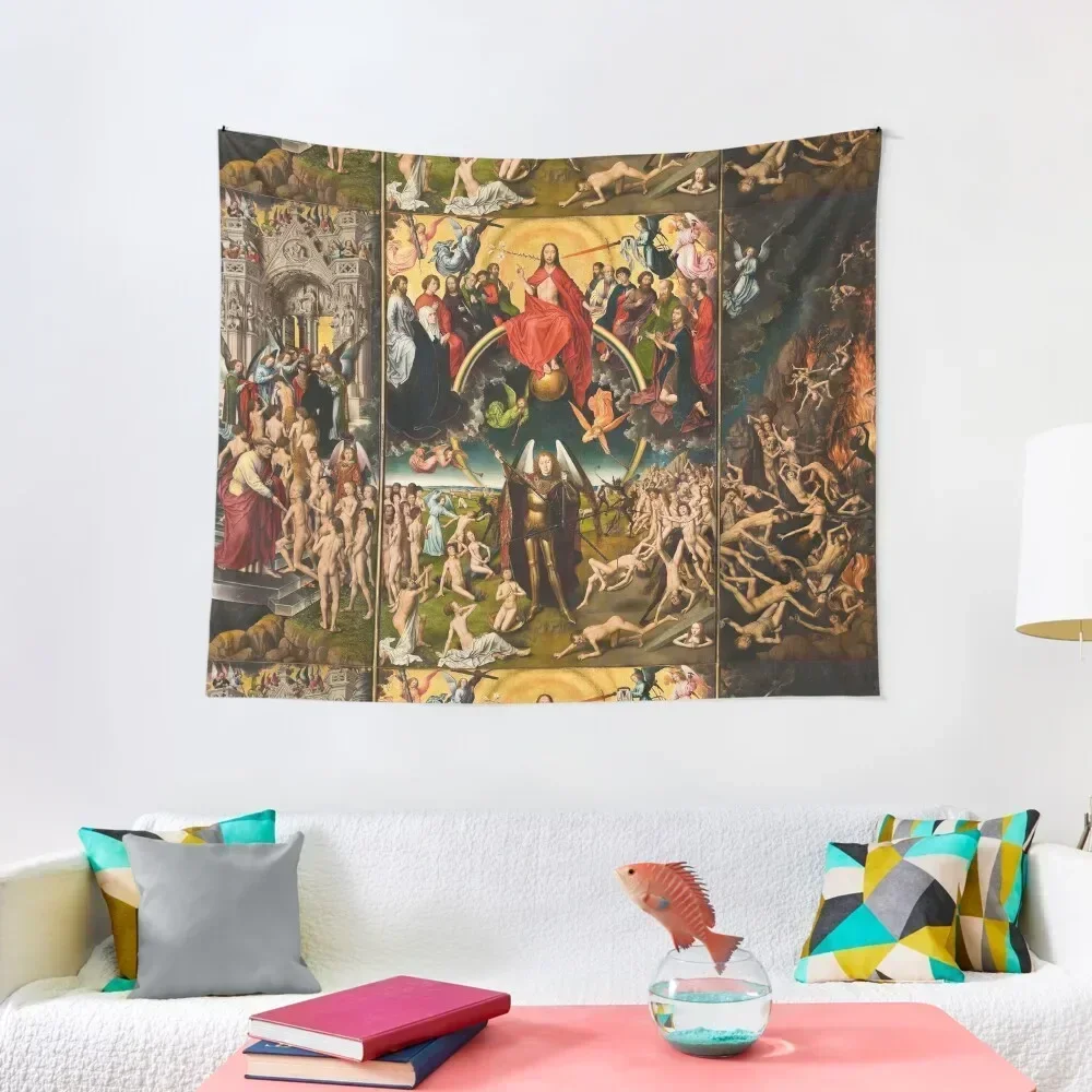 

HD Last Judgement (3 panels) , by Hans Memling - Original colors- HIGH DEFINITION Tapestry Wall Hangings Decoration Tapestry
