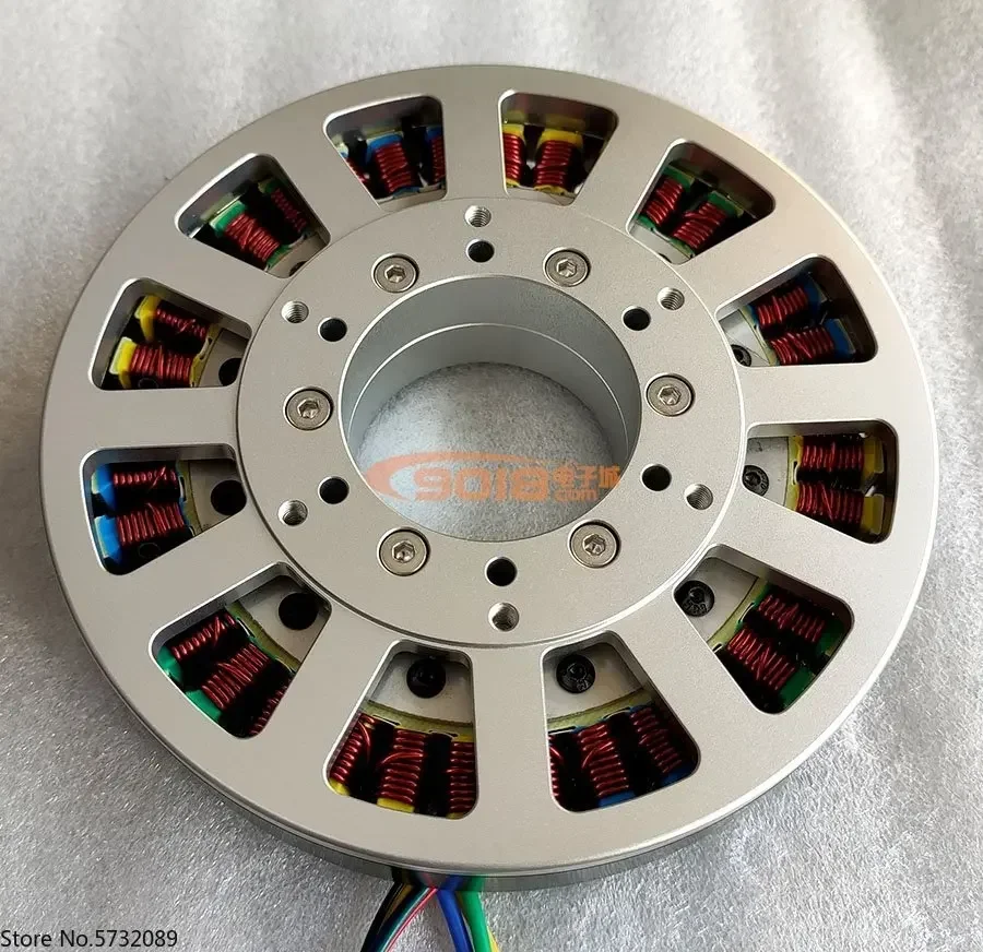 

12410 Hollow Shaft 600W Permanent Magnet DC Brushless Motor Low Speed Disc Ultra Thin Flat Motor