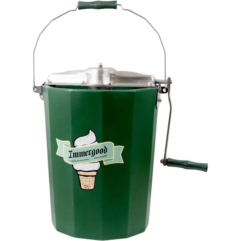 

PREMIUM 6 qt. - StainlSteel Ice Cream Maker - Hand Crank