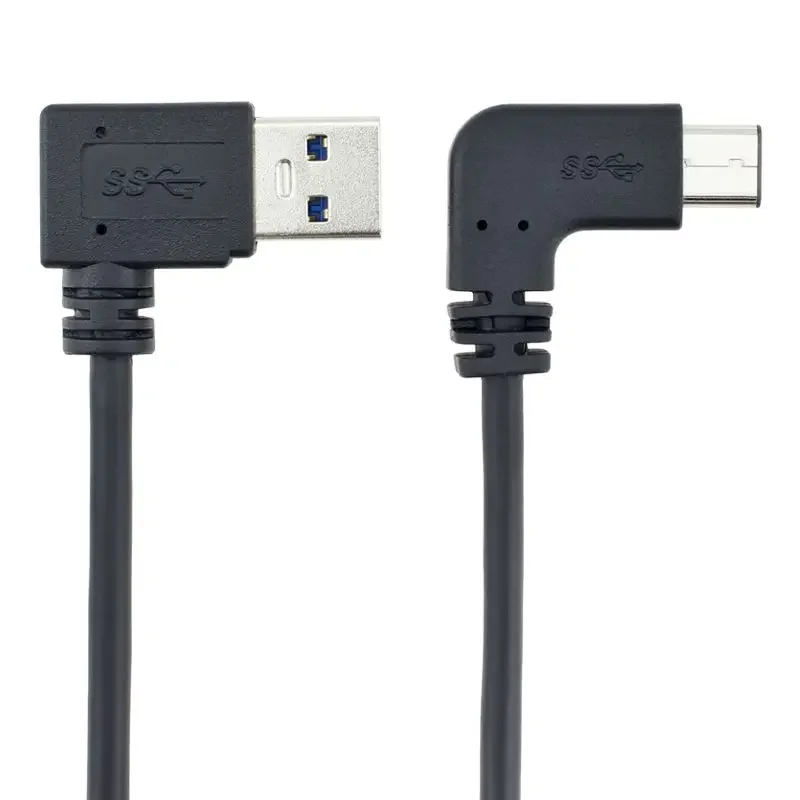 5 Gbit/s 90-Grad-Winkeldesign USB 3.1 USB-C Typ C Stecker auf rechtwinkligen USB 3.0 Stecker Datenübertragung Ladekabel 1 m 3 Fuß