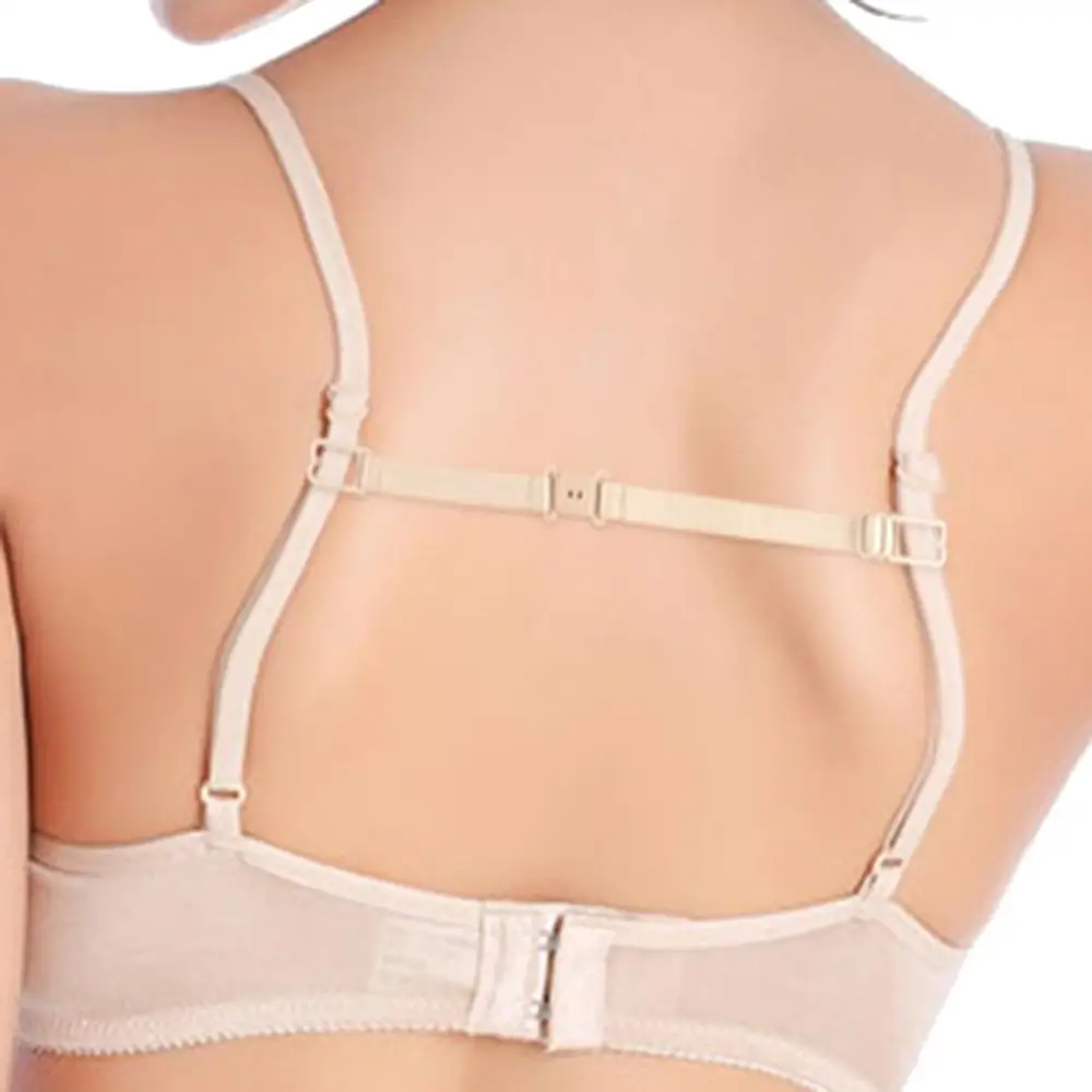 Women Adjustable Elastic Non Slip Bra Strap Holder Band Buckle Racer Back Clip