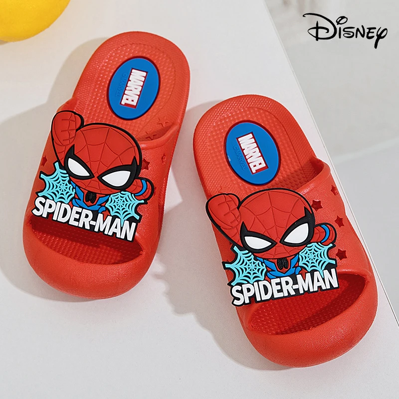 Disney Children\'s Slippers Cartoon Spiderman Boys\' Summer Home Shoes Boys Sandals Waterproof Anti-slip Kids Garden Shoes