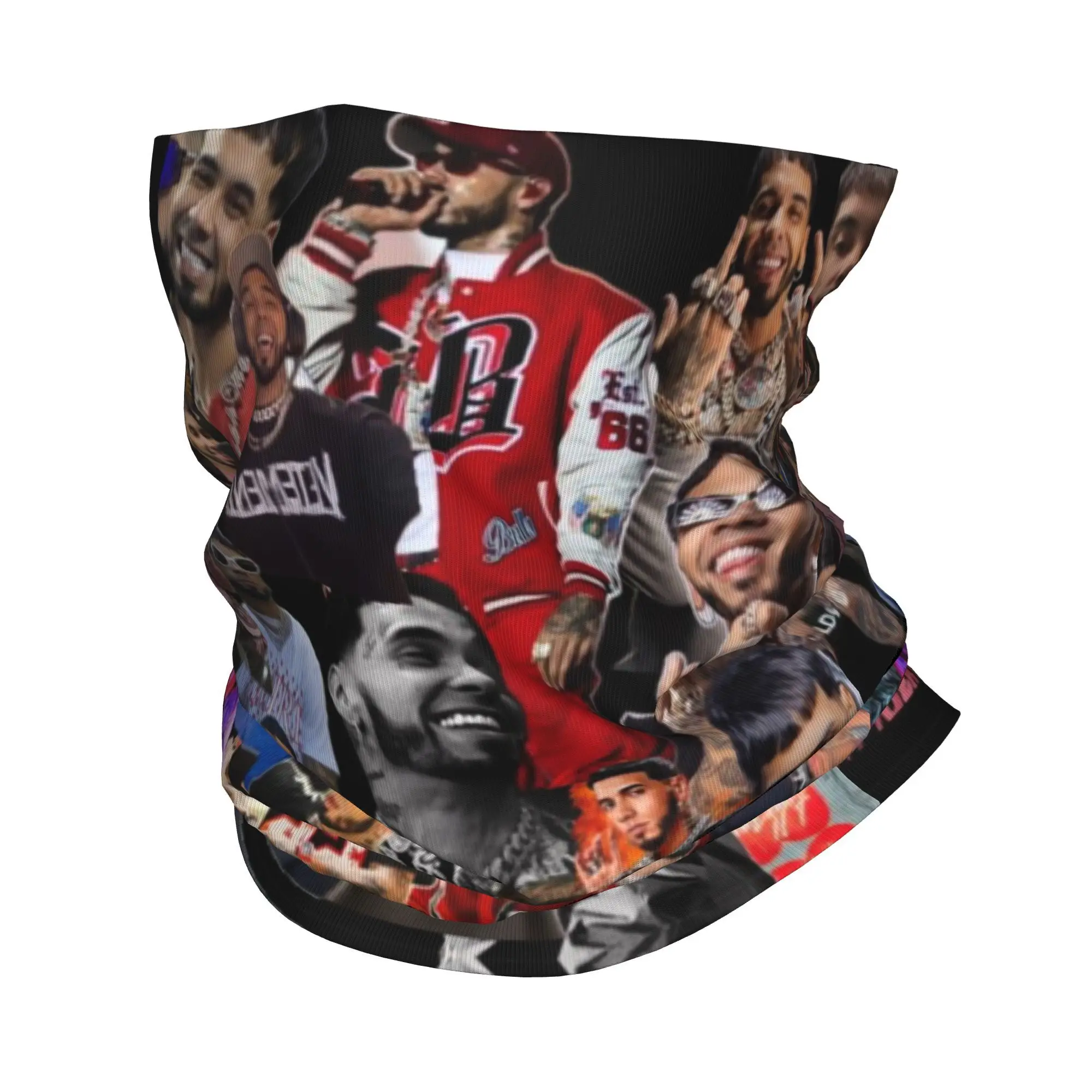 Personalizado A-Anuels Rapper AA Pescoço Gaiter Homens Mulheres Proteção UV Lenço Bandana de Inverno para Caminhadas