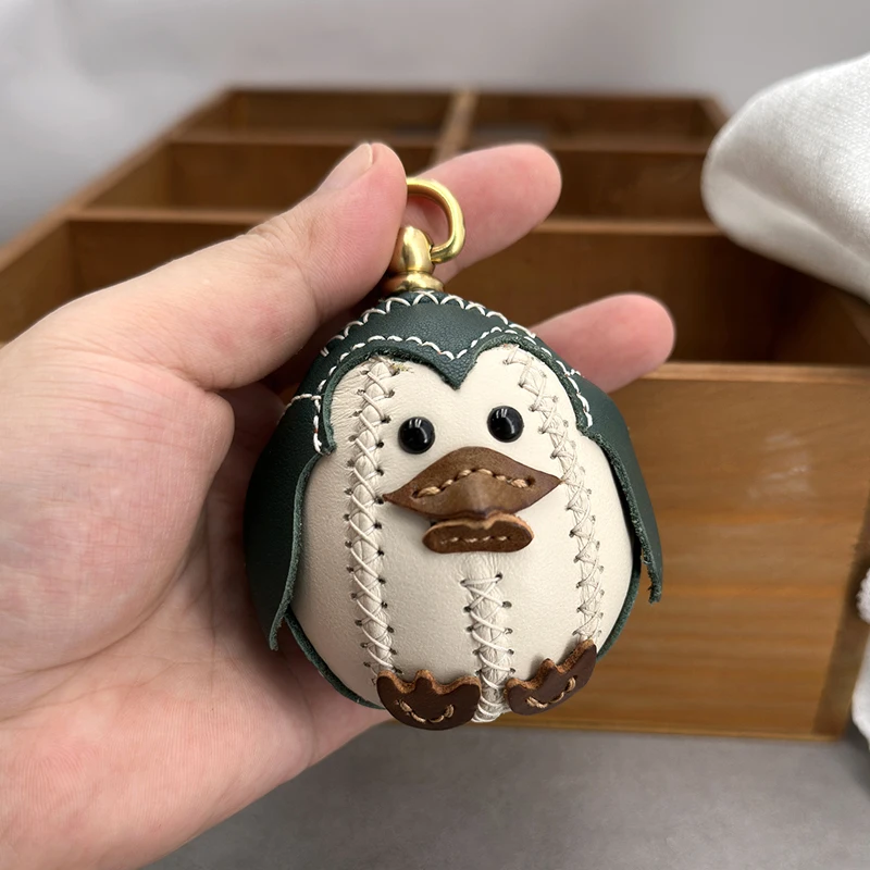 

Genuine Leather Ornaments Ornament Penguin Doll Lovely Doll Gift Cowhide Display