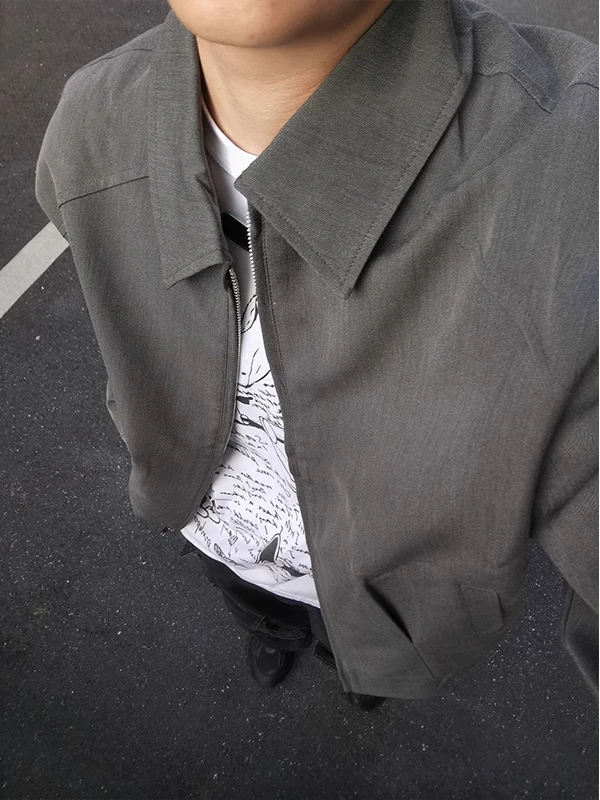 

Мужская модная куртка в американском ретро-стиле с подкладкой на плечах, воротником CleanFit, теплая, с длинными рукавами, на молнии