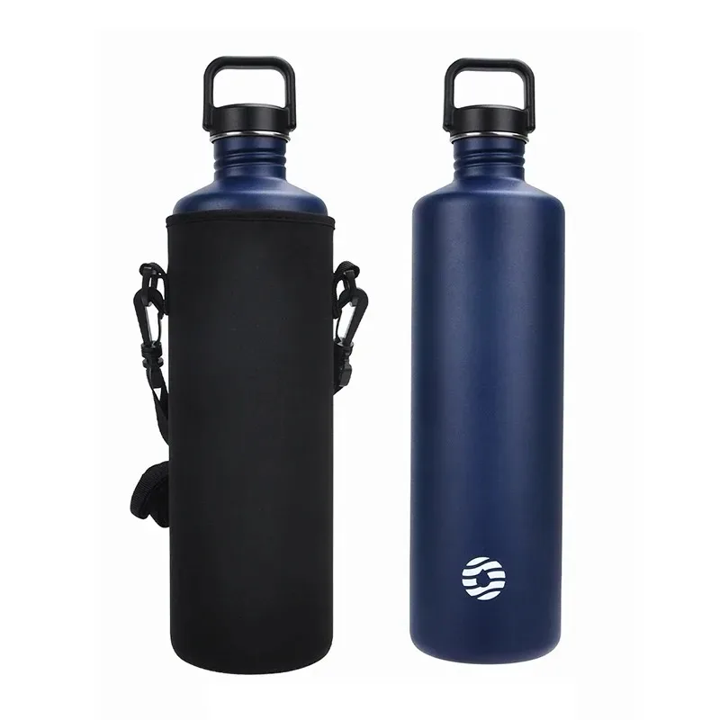 AliExpress Fjbottle 2L Water Bottle Stainless Steel Cup Large Capacity Sports Water Bottle Leakproof Outdoor Cycling Bottle With Bag handle