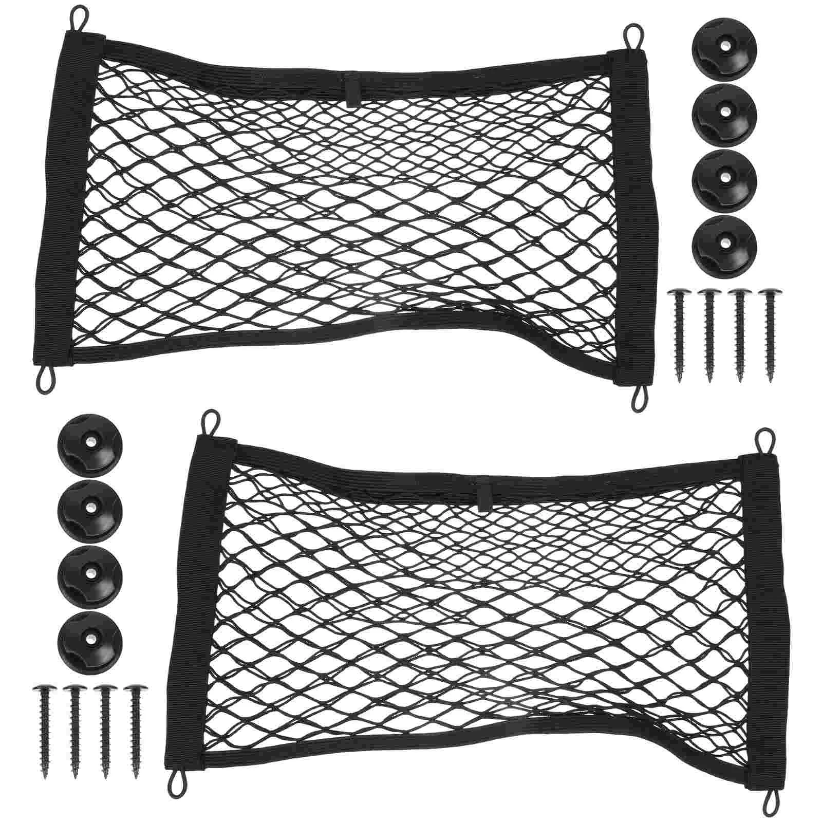 

2 Pcs Stretchable Small Cargo Net Trunk Organizer for Backseat Ceiling Mesh Bags