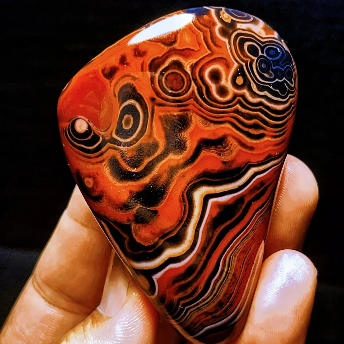 Craft Stone Banded Agate Worry Stone, Stone Art, Tumbled Polished, Pendant Making, Natural Stone, Crystal Collection