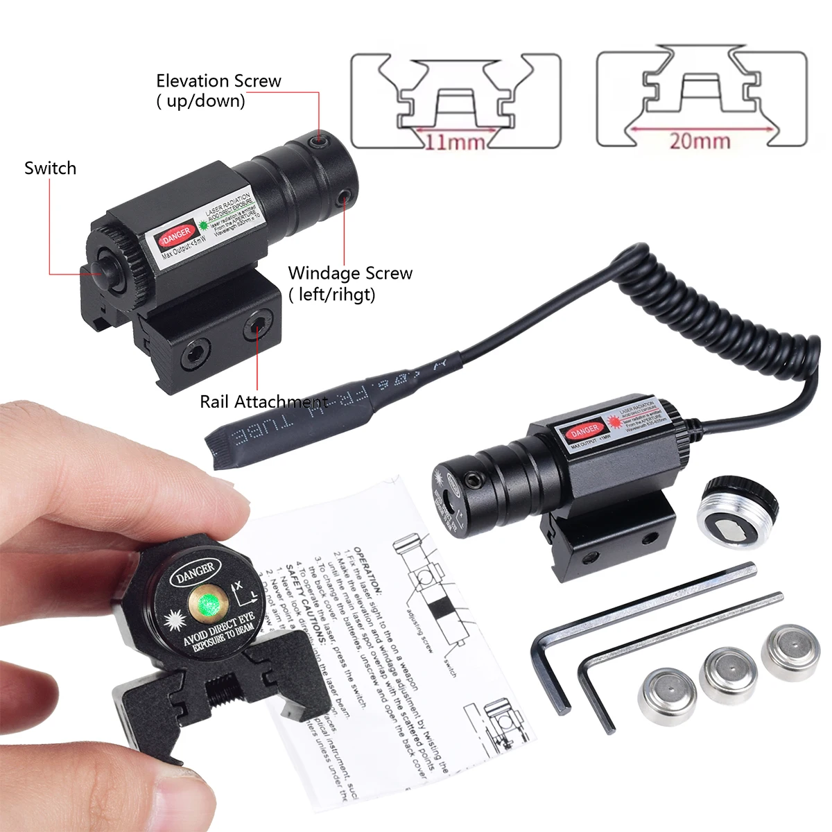 Industrial Laser Pointer - Laser Pointer Taktis Merah Hijau Titik