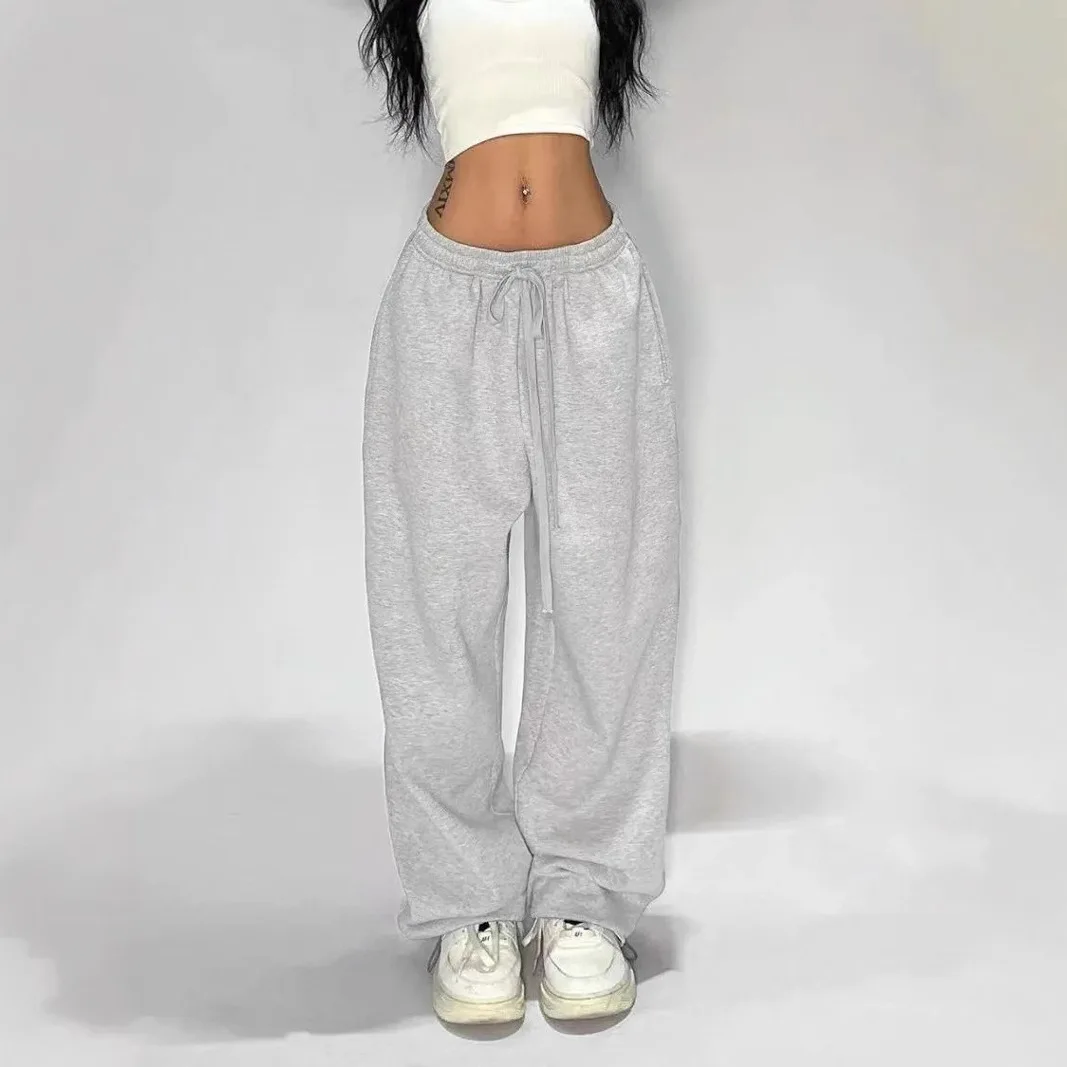 

2025 American Spice Girl Casual Pants Summer New Solid Color Simple Trend Versatile Loose Jazz Street Dance Sweatpants