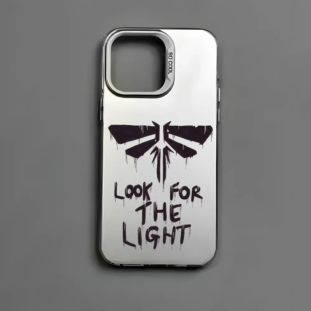 Etui na telefon TV The L-Last Of U-Us do iPhone 16 15 14 13 12 11 Pro Max Black Matte Multicolor Laser Metallic Aurora Funda