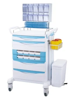 High Quality ABS Hospital Furniture Medical Crash Cart Anesthesia Crash Trolley Cart ICU Emergency Medicine Trolley