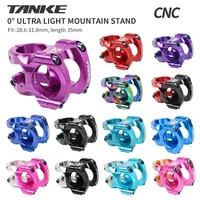 Vástago ultraligero TANKE-MTB, manillar de 35mm, CNC, aumento de 0 grados, soporte para bicicleta, FR AM Enduro, 31,8mm,28,6mm Steerer piezas de bicicleta de montaña