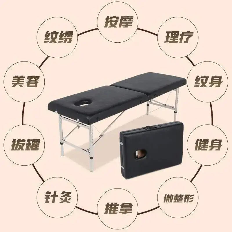 Metal Beauty Tattoo Lash Massage Bed Bathroom Therapy Massage Table Comfort Sleep Adjust Lettino Estetista Salon Furniture Fold