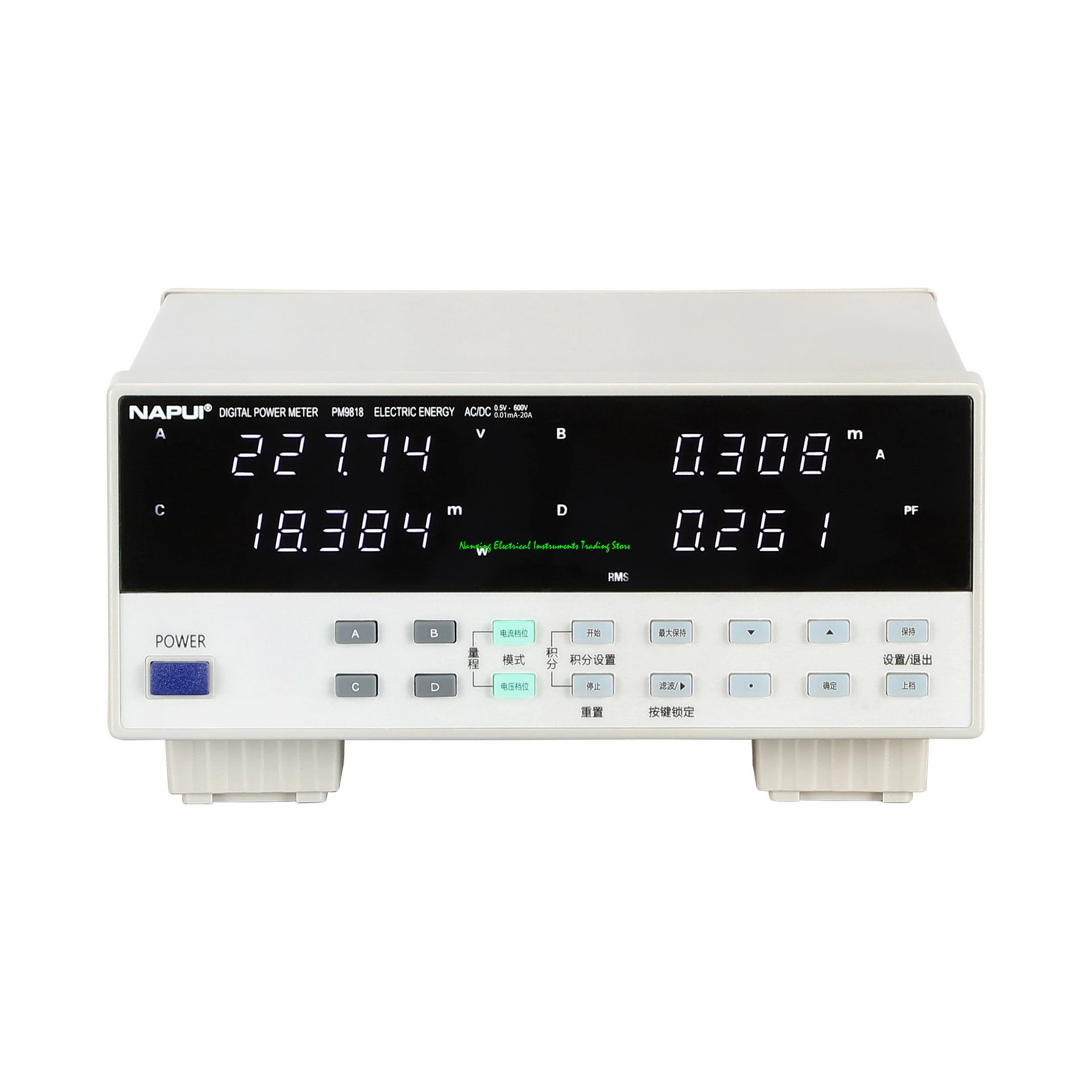 PM9818 AC/DC Power Meter  0.2 level wide current type electrical parameter tester 600V,20A