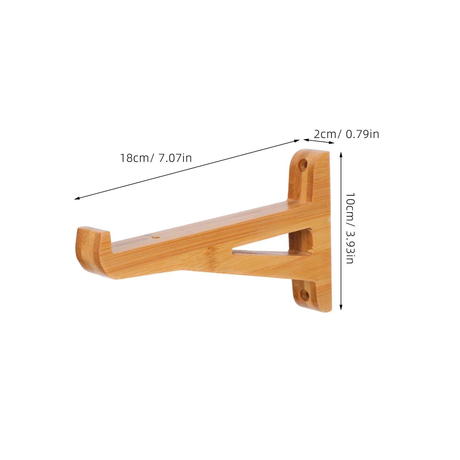 2 Buah Braket Rak Mengambang Penyangga Dinding Kayu Solid Struktur Segitiga Pemasangan Cepat untuk Ruang Tamu Kamar Tidur