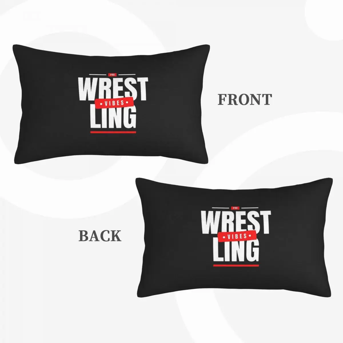 Pro Wrestling Vibes Rectangle Pillowcase Cushion Cover Decorative Bedroom Bed Home Comfort Throw Pillow