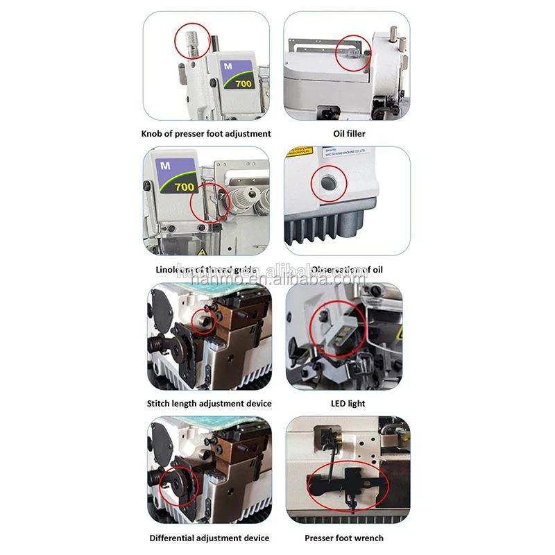 700-5D 5 Thread Direct Drive Super High-Speed Overlock Sewing Machine