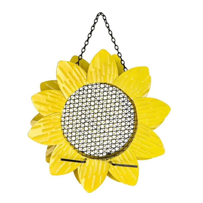 

Wild Bird Feeders Garden Decoration Metal Sunflowers Seed Feeders with Perch