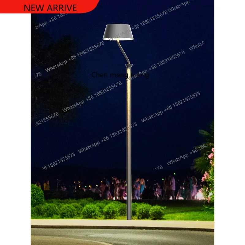 Simple courtyard solar induction LED light villa community high pole light outdoor waterproof road street light