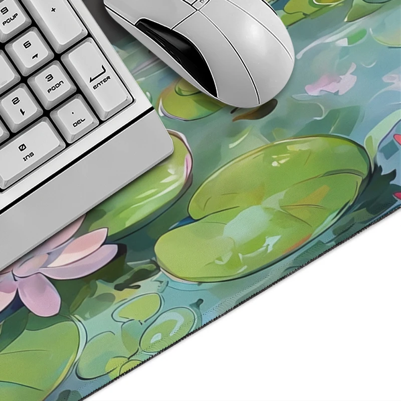 Mouse Pad Black Cat Lotus Pond Gaming printon demand Custom New Large Mousepad XXL MousePads Office Gaming laptop Mice Pad