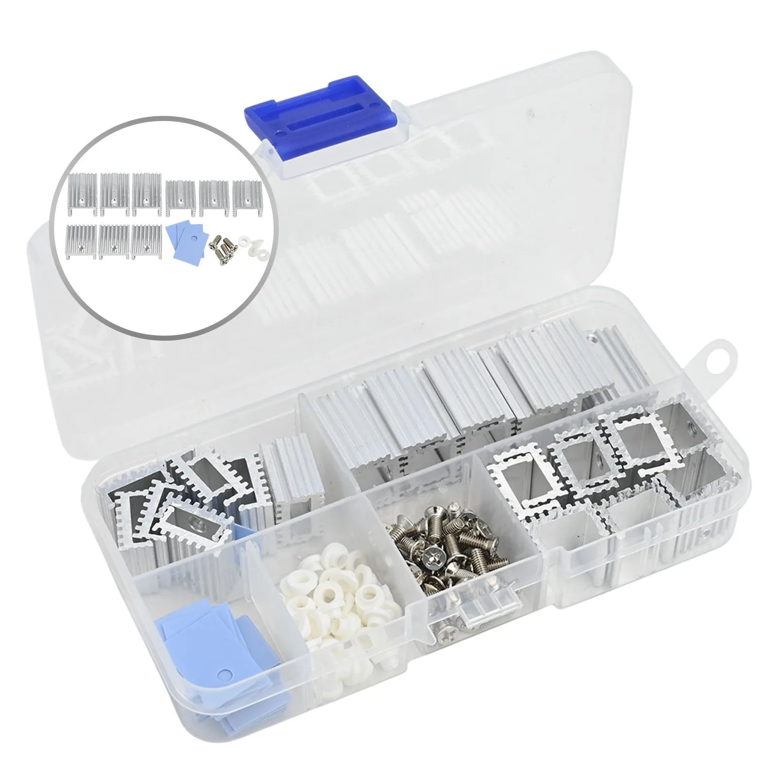 Complete Thermal Solution 30pcs TO220 Aluminum Insulation and Heat Sink Assembly for Efficient Device Operation
