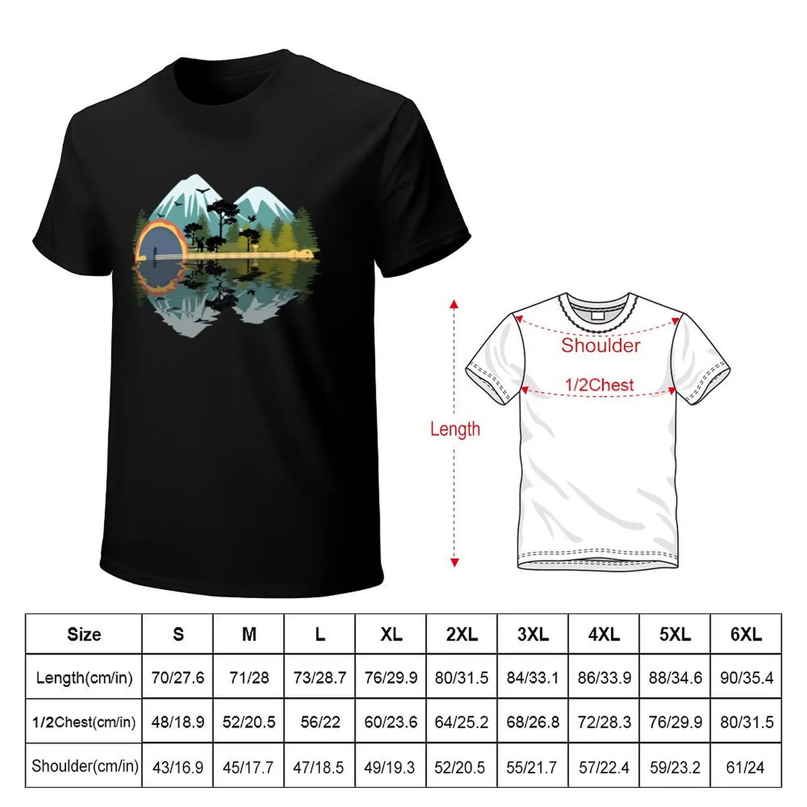 Banjo Player Bluegrass Acoustic Music Band Banjo Lover T-Shirt Basic Plain Tee for Spring and Summer