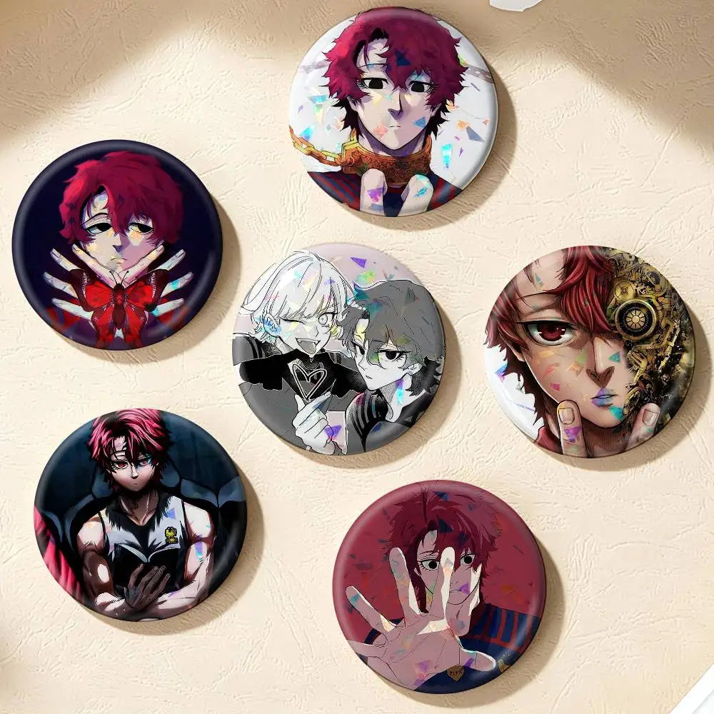 Vivian Hugo Blue Lock Manga   75mm 44mm 25mm Brooch Backpack Hat Pins Accessories Toys Badge