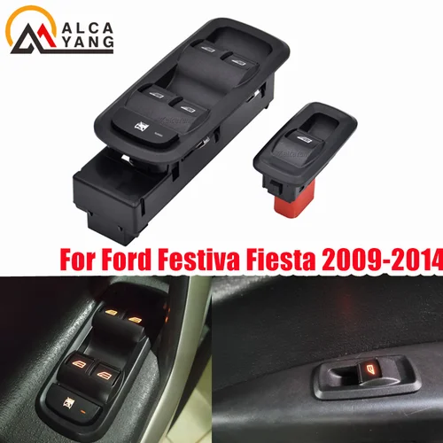 Imagen 1 del producto Interruptor regulador de ventana de alta calidad, interruptor de ventanilla eléctrica CN15 14529 AB para Ford Festiva Fiesta 2009-2014 CN15-14529-AB