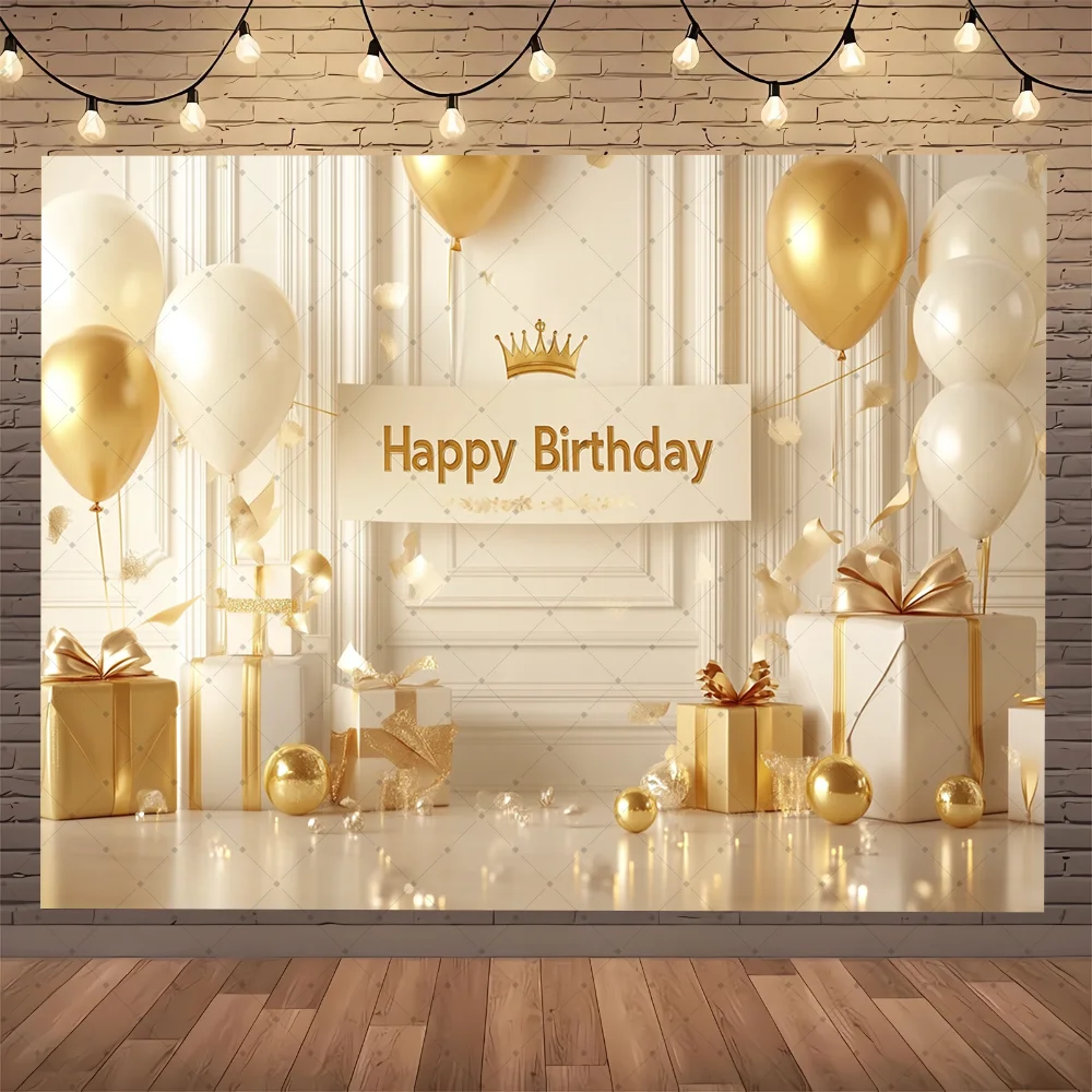 Fondo de fiesta de cumpleaños  - Party Banner Gold reseña y precio