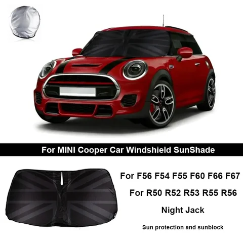 Front Windshield Sunshade Car Window Cover For mini cooper R50 R52 R53 R55 R56 F54 F55 F56 F60 F66 F67 Sun Protection Heat Blocker Automotive Interior Accessories