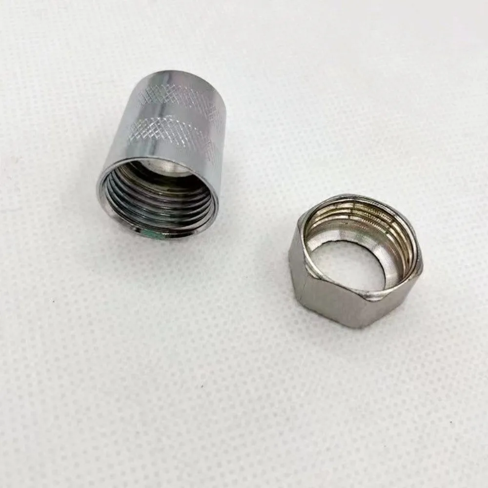 Bathroom Accessories Practical Water Pipe Connector Metal Long Nut Joints Round Hexagon Shower Hose Adapter Inlet & Outlet