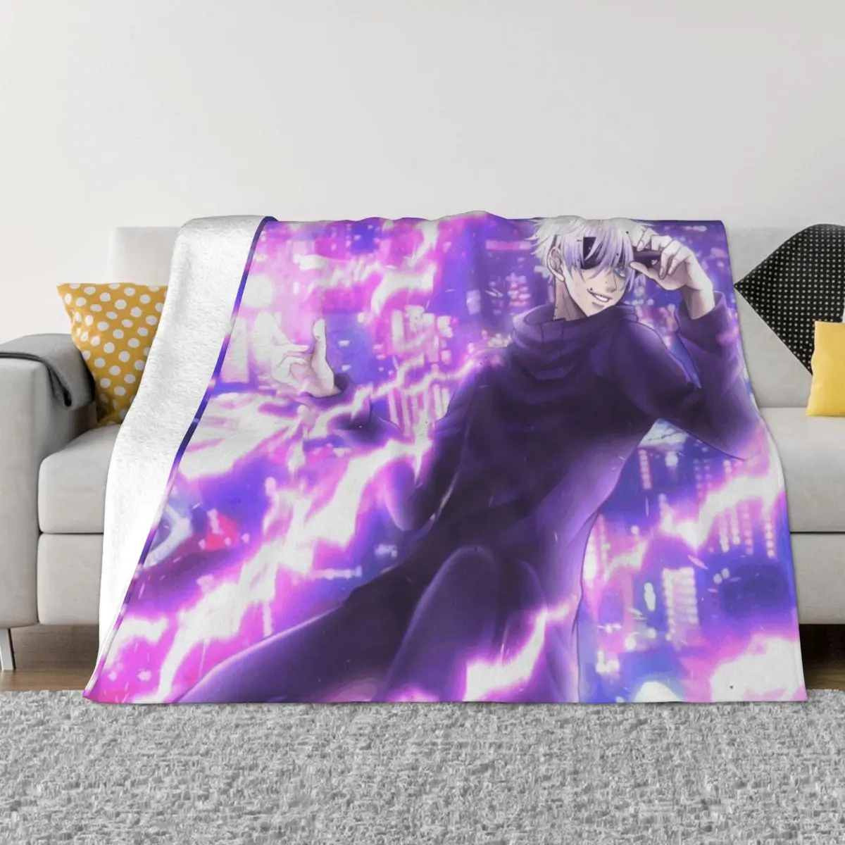 

Satoru Gojo 001806 Одеяло для кемпинга, одеяло для кровати, пара одеял, одеяла на зиму, пледы