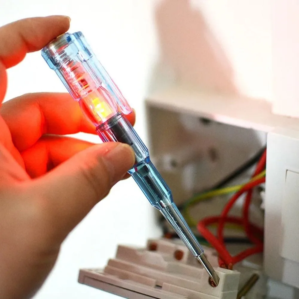 100-500V Voltage Tester Pen Portable Multifunctional Screwdriver Easy To Use Slotted Head Voltage Detector Hand Tool
