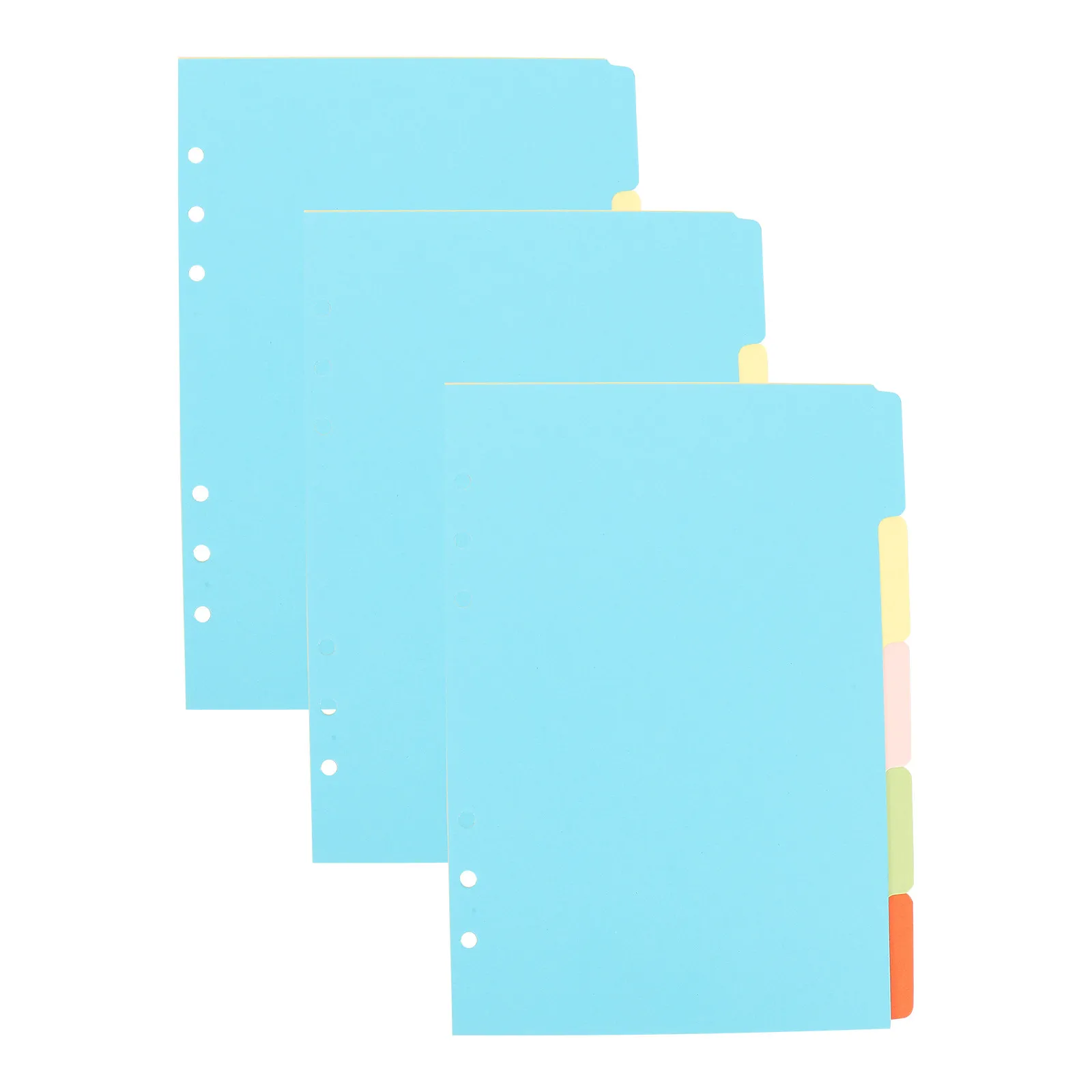 15Pcs Paper Index Dividers Office A5 Binder Dividers Writable Tabs for Document Separation Portable Office Supplies